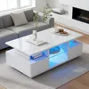 Merax Hochglänzender Couchtisch mit 2 Schubladen und Produktbild-Vorschau 3