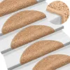 vidaXL Stufenmatten 15 Stk. 56x17x3 cm Beige Halbrund Produktbild-Vorschau 2