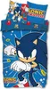 A Sonic the Hedgehog themed duvet cover and pillowcase set displayed flat. Produktbild-Vorschau