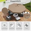 Parasol COSTWAY 300 cm, parasol à pied déporté avec Voir les images du produit 4