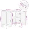vidaXL Mobiletto 62x33x58 cm in legno massiccio di mango Anteprima dell’immagine prodotto 7
