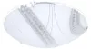 LED Deckenleuchte, Kristalle klar, Glas satiniert, D 30 cm Produktbild-Vorschau 1