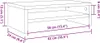 A line drawing of a monitor stand with dimensions indicated by purple lines and text. Anteprima dell’immagine prodotto