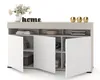 Große Kommode Fernsehschrank LUNA 3D Kaschmir/Weiß Matt Produktbild-Vorschau 3