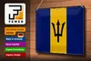 Blechschild Flagge Barbados 30x20cm Retro Flag of Barbados Produktbild-Vorschau 3