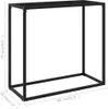 vidaXL Konzolový stôl Black 80x35x75 cm Tvrdené sklo Náhľad obrázku produktu 5