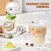 Sada 2 sklenic na matcha (400 ml) s víčkem a brčkem, vhodná Náhled obrázku produktu 3