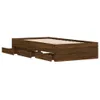The Living Store Bettgestell mit Schubladen Braun Produktbild-Vorschau 5