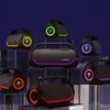 A collection of Tronsmart Bang Bluetooth speakers with colorful LED lights, arranged on transparent pedestals against a dark blue background. Náhľad obrázku produktu