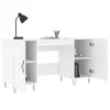 vidaXL Bureau blanc 140x50x75 cm bois composite Voir les images du produit 4