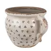 Vaso da fiori Clayre & Eef 17x14x12 cm Beige Nero Anteprima dell’immagine prodotto 2