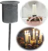 LS-LebenStil Metall Stabkerzenhalter Shabby Grau 8cm Spieß Produktbild-Vorschau 1