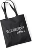 Huuraa Jutebeutel Sozialarbeiter mit Herz 10 Liter Black Produktbild-Vorschau 1