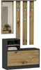 Garderobe - Anthrazit / Eiche Artisan - 90 x 30 x 160 cm - Produktbild-Vorschau 3