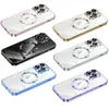 A collage of six different colored phone cases for a Samsung Galaxy S25 5G, each featuring a magnetic ring for MagSafe compatibility. Produktbild-Vorschau