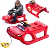 KADAX Kunststoffschlitten mit Lenkrad und Hupe, 91x45x37cm Produktbild-Vorschau 1
