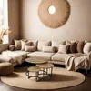Zita Home Ensemble de 3 tables basses rondes en bois massif Voir les images du produit 1