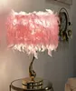Stolná lampa Tavolo 25 x 47 x 25 cm kov plast zlatá ružová Náhľad obrázku produktu 5