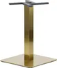 A table base with a square gold-colored base and a gold-colored rectangular column, topped with a gray crossbar for attaching a tabletop. Podgląd zdjęcia produktu