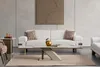 Hellgraue Sitzgarnitur Moderne Polster Stoff Couch Textil Produktbild-Vorschau 4