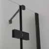 Viertelkreisdusche 90x90 mit Drehtüren, schwarzer Produktbild-Vorschau 3