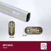 Vešiak na odevy strieborný s držiakom – 50 cm Náhľad obrázku produktu 5