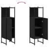 vidaXL Badschrank Schwarz 33x33x120,5 cm Holzwerkstoff Produktbild-Vorschau 3