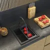 Granitan | Granitspüle NERO - Schwarz - Einbau mit Produktbild-Vorschau 3