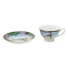 Tazza con piattino 200 ml in porcellana verde Clayre & Eef Anteprima dell’immagine prodotto 4
