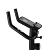 Close-up view of the handlebars and console of a stationary exercise bike. Produktbild-Vorschau