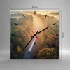Wanduhr - Quadrat - Glasuhr - Bahn Herbst So - 30x30cm - Produktbild-Vorschau 3