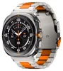 A close-up studio shot of a smartwatch with a metal band. Náhled obrázku produktu