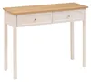 Konsola z 2 szufladami MODEA, 100 x 35 x 80 cm, beżowa Podgląd zdjęcia produktu 1
