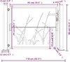 vidaXL Gartentor Anthrazit 100x75 cm Stahl Gras-Design Produktbild-Vorschau 8