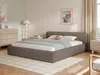 FEDVE Polsterbett Taftan aus Bouclé-Stoff 200x200 cm, Braun Produktbild-Vorschau 3