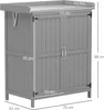 Outsunny Armoire de jardin en bois abri de jardin avec 2 Voir les images du produit 5