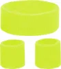 KarneLux Neon Gelb Schweißbänder Set - Retro 80er 90er Produktbild-Vorschau 1