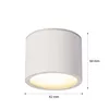 A white cylindrical ceiling light with dimensions indicated. Náhled obrázku produktu