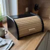 CHLEBAK drewniany mały POJEMNIK NA CHLEB z malowanymi na Podgląd zdjęcia produktu 6