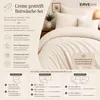 ZIRVEHOME Bettwäsche 200x220 Creme Damast Streifen – Produktbild-Vorschau 6