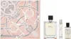 A set of Hermès Terre D'Hermès EDT perfume and body wash, along with a silk scarf, displayed on a white background. Produktbild-Vorschau