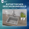 VBChome Lavello in granito 44 x 44 cm Grigio con Anteprima dell’immagine prodotto 9
