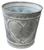 Blumentopf Metall Zink Herz Landhaus-Stil 11,5cm Produktbild-Vorschau 2