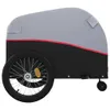 vidaXL Rimorchio per biciclette nero e rosso 45 kg di ferro Anteprima dell’immagine prodotto 7