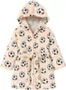 Pluizen badjas, beige, maat 134 - Voetballer Productafbeelding-voorbeeld 1