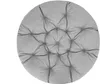 A round, tufted cushion on a white background. Produktbild-Vorschau