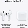 A product image showing AirPods and their charging case, with text describing the contents of the box. Náhľad obrázku produktu