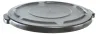A gray trash can lid is shown from a slightly elevated angle against a white background. Produktbild-Vorschau