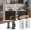 A collage showing kitchen cabinets, legs, and shelves. Anteprima dell’immagine prodotto
