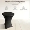 IvoQ Barový stůl černý – včetně černého strečového potahu – Náhled obrázku produktu 4